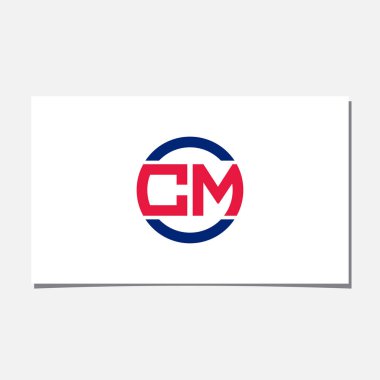 Çember içinde CM veya OCM logosu DESIGN VECTOR