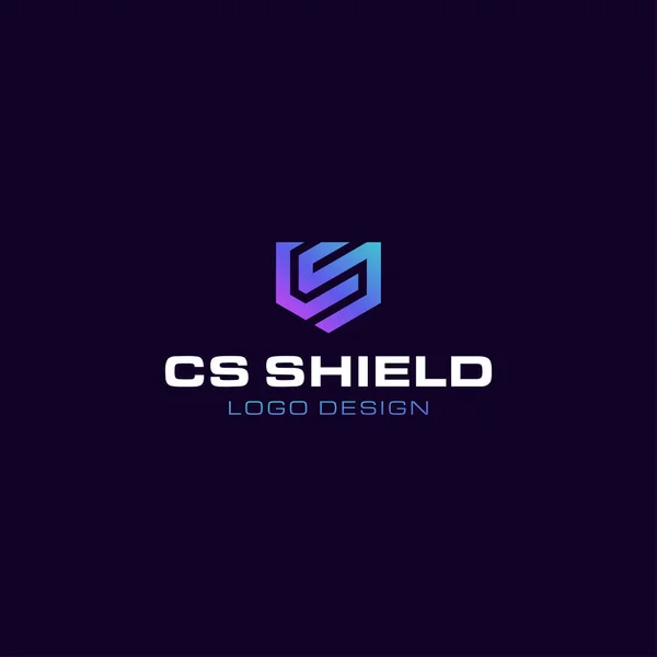 CS SHIELD logosu DESIGN VECTOR
