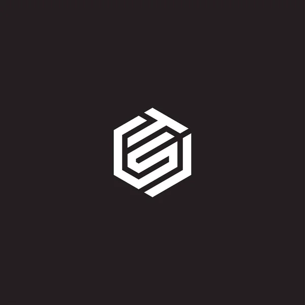 Ctsj Cstj Logo Design Вектор — стоковый вектор