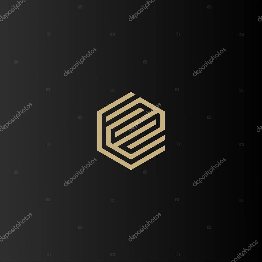 CEM-CME-CWM-CMW HEXAGON LOGO DESIGN VECTOR