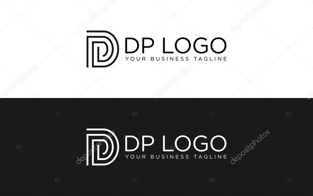 DP INITIAL LOGO DESIGN VECTOR
