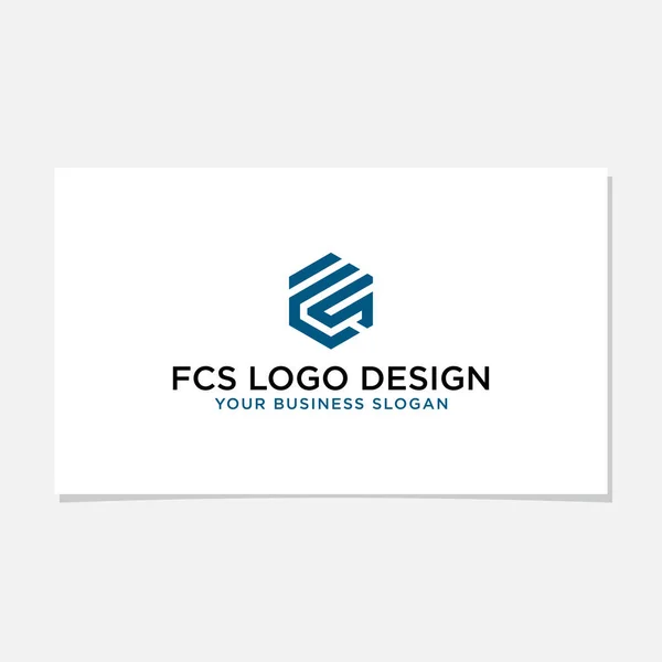 Vecteur Conception Logo Fcs Hexagon — Image vectorielle