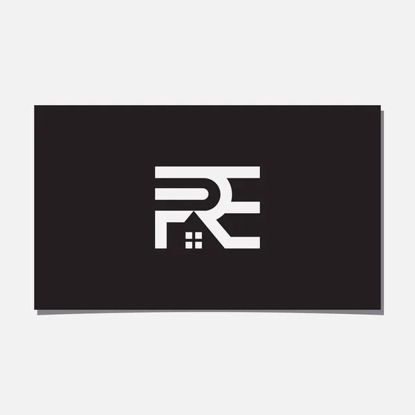 Fre Initial House Roof Logo Design — ストックベクタ