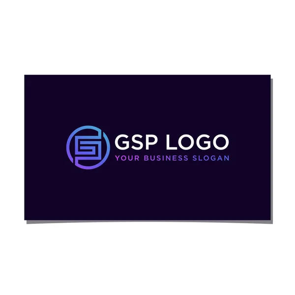 GpまたはGspロゴデザインベクトル — ストックベクタ