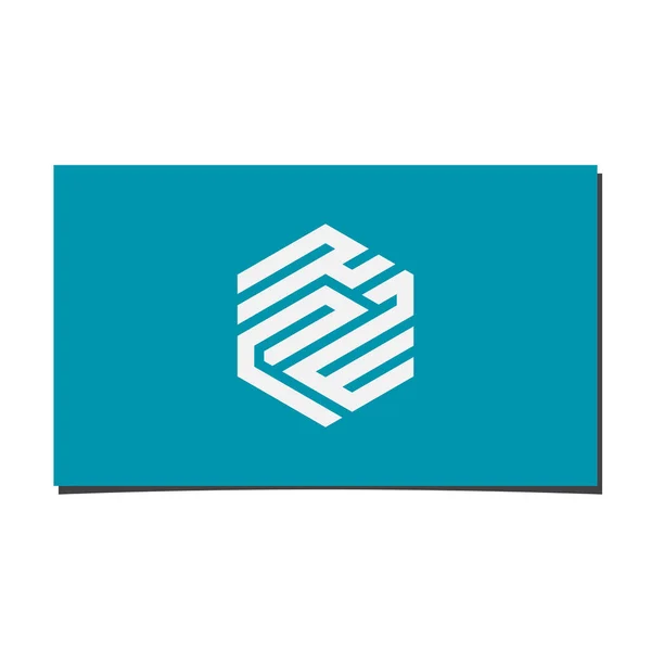 Rpe Hexagonal Logo Design Vector — Stockvektor