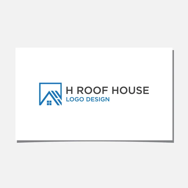 Roof Logo Diseño Vector — Archivo Imágenes Vectoriales