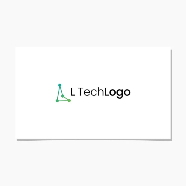 Tech Logo Design Vector — Stockvektor