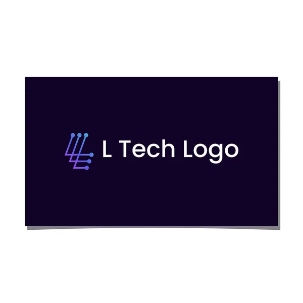 Tech Logo Diseño Vector — Vector de stock