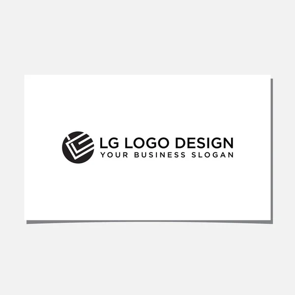 LgまたはGlロゴデザイン — ストックベクタ