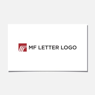 MF INITIAL LOGO DESIGN VECTOR