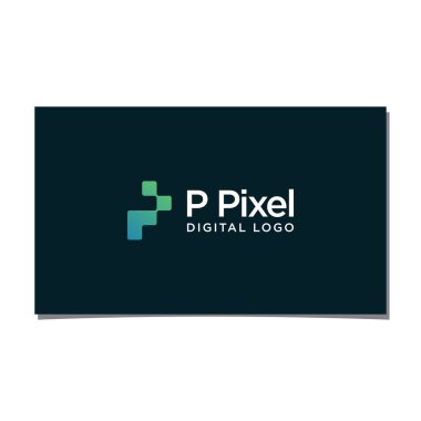 P PIXEL Dijital Logo DESIGN VECTOR