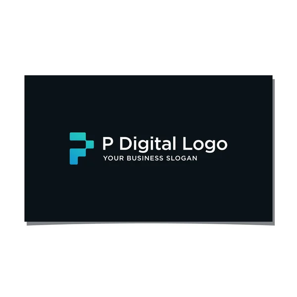 Digital Logo Design Vector — ストックベクタ