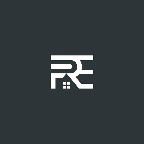 Pre House Logo Design Vector — ストックベクタ