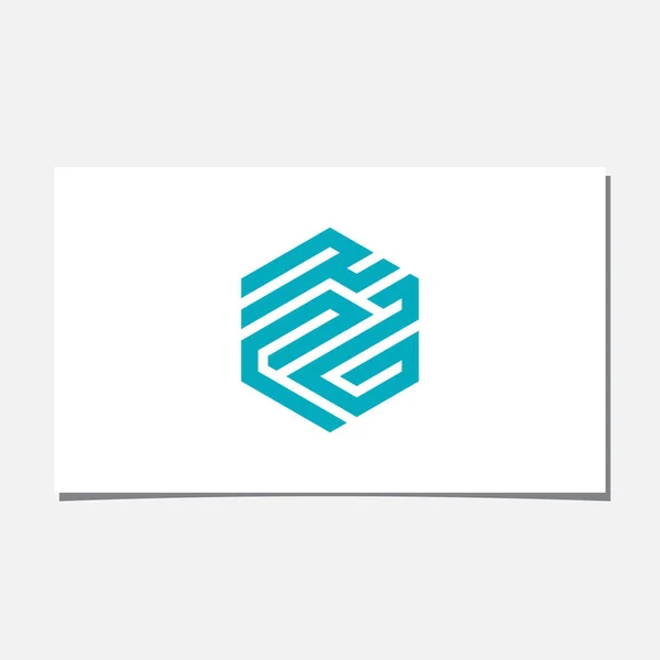 Rpg Hexagon Logo Design Vector — Stockvektor