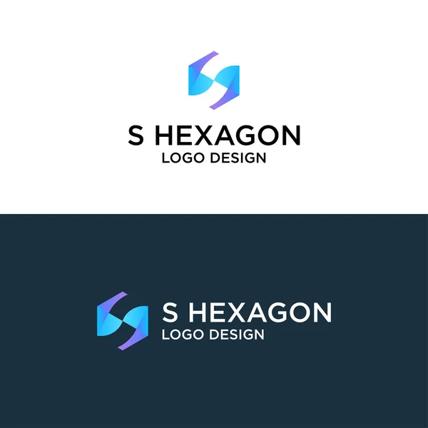 S HEXAGON logosu DESIGN VECTOR