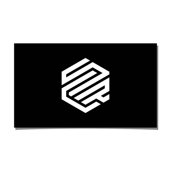 Scr Hexagon Logosu Design Vector — Stok Vektör