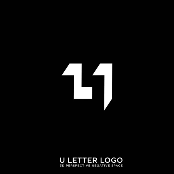 U 3D Negatif Uzay Logosu Harfi