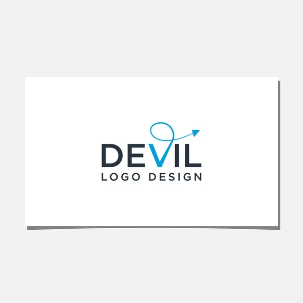 Devil Logo Please Use Gotham Font Logo — ストックベクタ