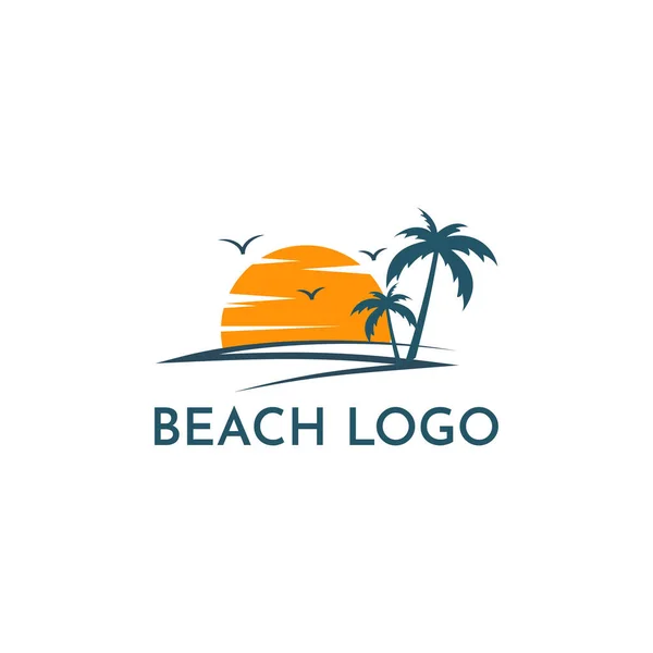 Podstawa Logowa Tropicznego Beach — Wektor stockowy