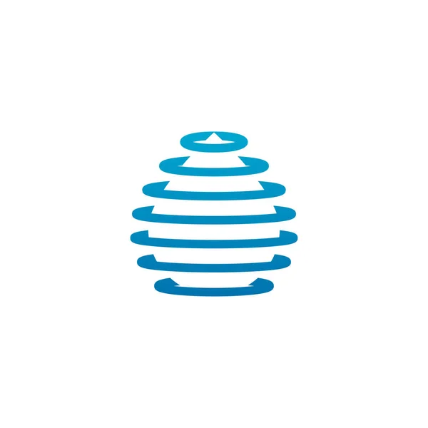 Water Ring Logo Design Templat — Stockvektor