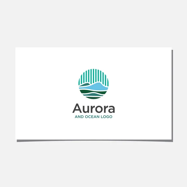 Vector Diseño Del Logotipo Aurora Oceano Vector De Stock