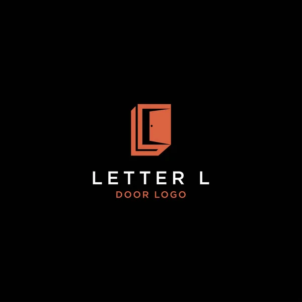 Logo Porta Com Letter — Vetor de Stock