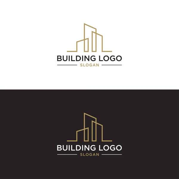 Luxury Building Logo Design Vector — Stock Vector