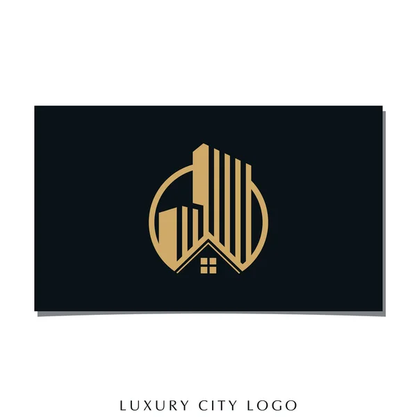 Vector Diseño Del Logotipo Ciudad Lujo — Vector de stock