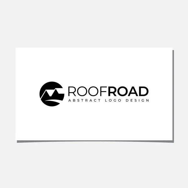 Dach Droga Logo Design — Wektor stockowy