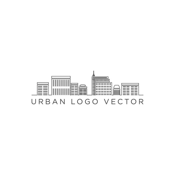 Logo Urbain Avec Line Art Concept — Image vectorielle