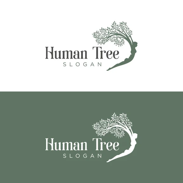 İnsan ve ağaç logo vektörü