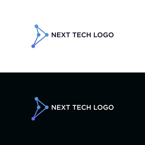 Next Tech Logo Design Vector — Vettoriale Stock