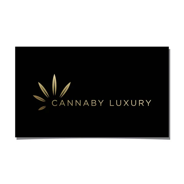 Cannabis Luxus Logo Design Vector — Stockvektor