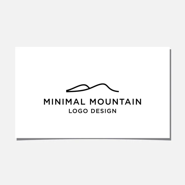 Montaña Simple Line Logo Design — Archivo Imágenes Vectoriales