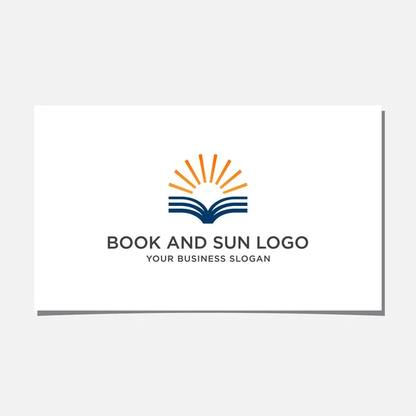 Kniha Sun Logo — Stockový vektor