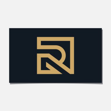 GR INITIAL LOGO DESIGN TEMPLATE