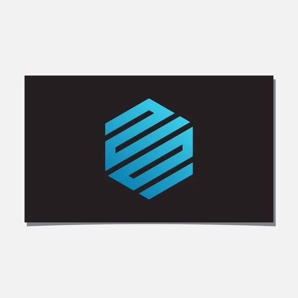 201 Hexagonal Logo Design Vector — Stockvektor