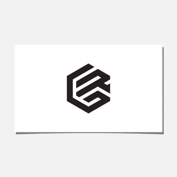Eller Logo Med Hexagonal Pattern – Stock-vektor