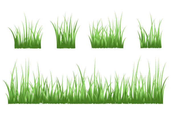 Green Grass Element Grass Set — Wektor stockowy