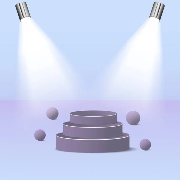 Satış ürünü illüstrasyonu için soyut arkaplan çizim podyumu