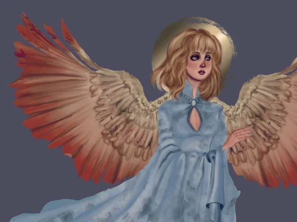 Ангел Мягких Цветах — стоковое фото