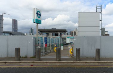 Docklands Light Railway, London - Outside Abbey Road DLR station entrance