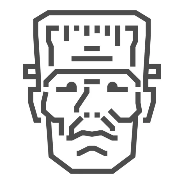 Frankenstein Verwandt Pixel Perfekt Editierbarer Strich Nach Oben Skalierbares Quadratisches — Stockvektor