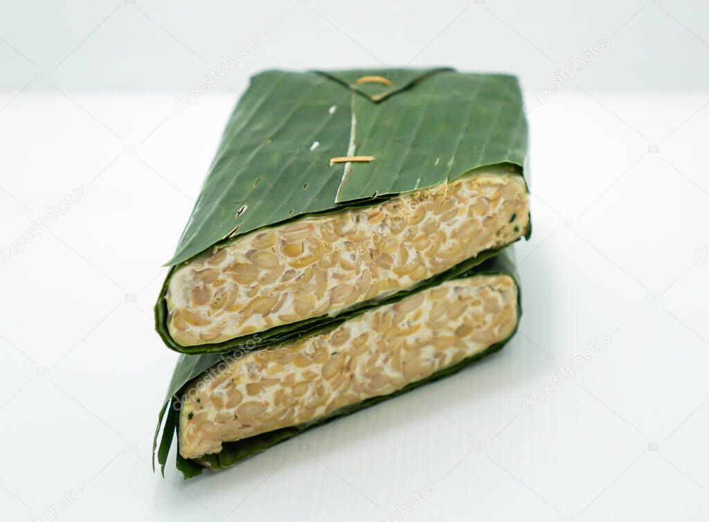 tempe, traditional indonesian food made of fermented soybean