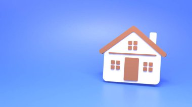 Ev ya da daire ikonu. 3d oluşturma.