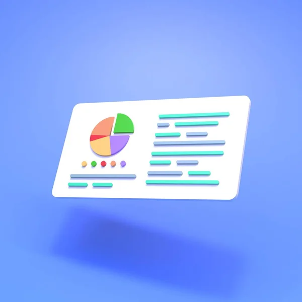 Histogram Metrics Report Growth Graph Render Illustration — Stock Photo, Image