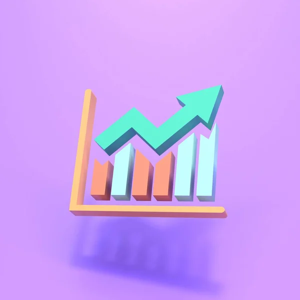 Hisztogram Mérési Jelentés Vagy Növekedési Grafikon Rendezés Illusztráció — Stock Fotó
