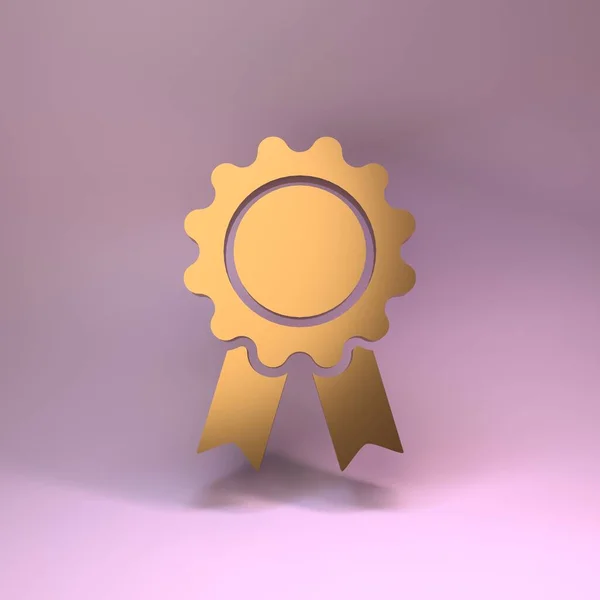 Victory Award Symbol Icon Ribbons Rendering — Stock Photo, Image