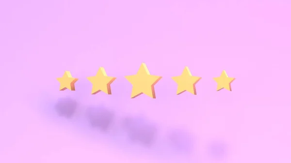 Five Stars Customer Service Quality Review Excellent Feedback Concept Rendering — Stock Photo, Image