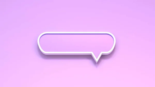 聊天或对话的标志 粉色背景上的对话符号 3D渲染 — 图库照片